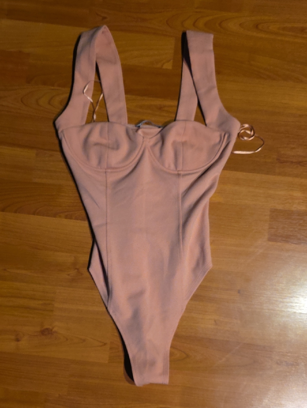 Zara Mauve Pink Sculpted Bodysuit